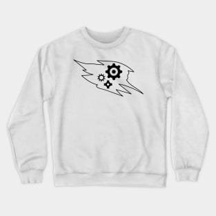 Simplistic Gears & Sprockets - Black Crewneck Sweatshirt